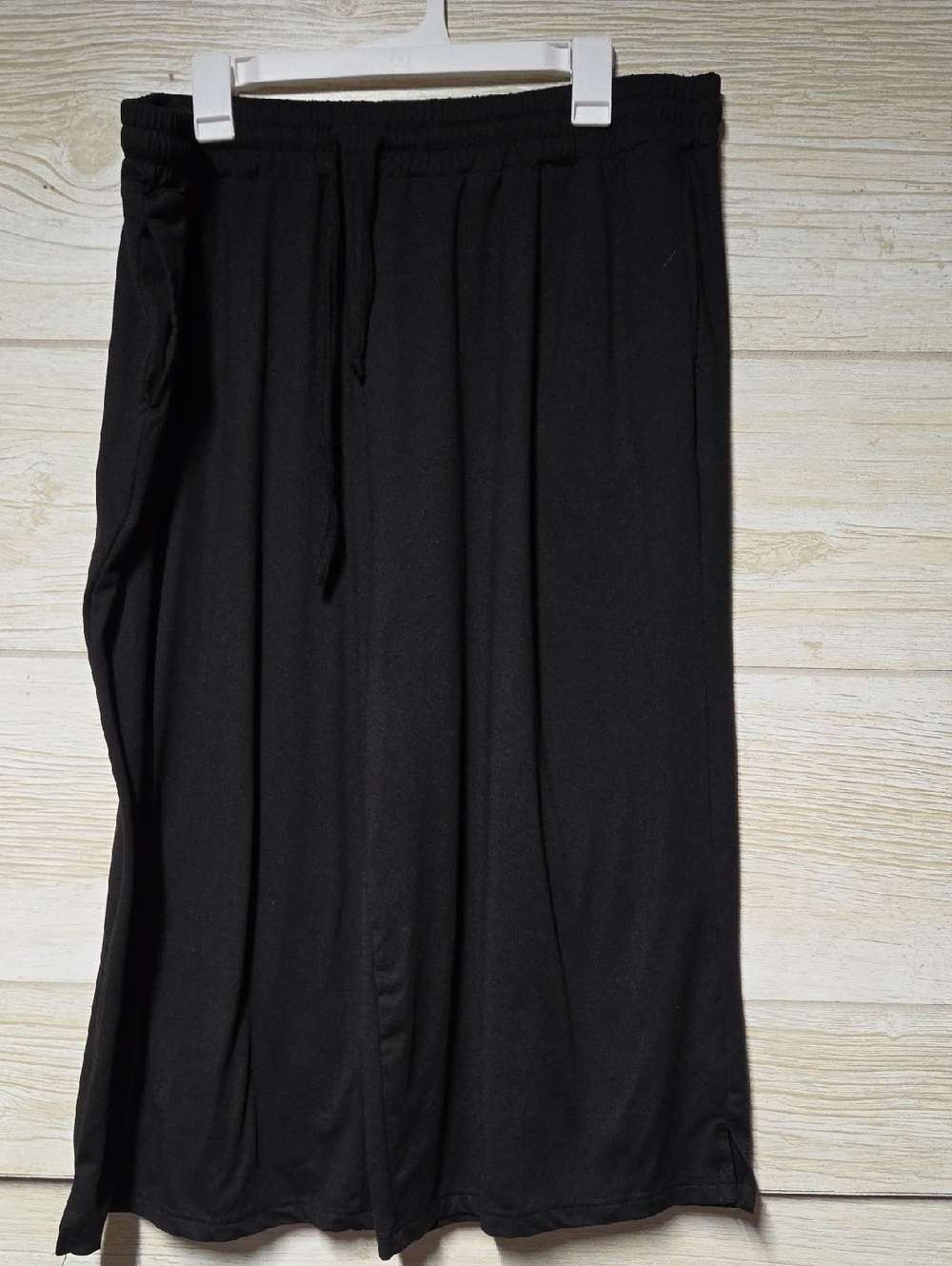 Wide Leg Black Drawstring Pants - Women